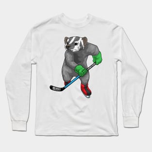 Honey badger Ice hockey Ice hockey stick Long Sleeve T-Shirt